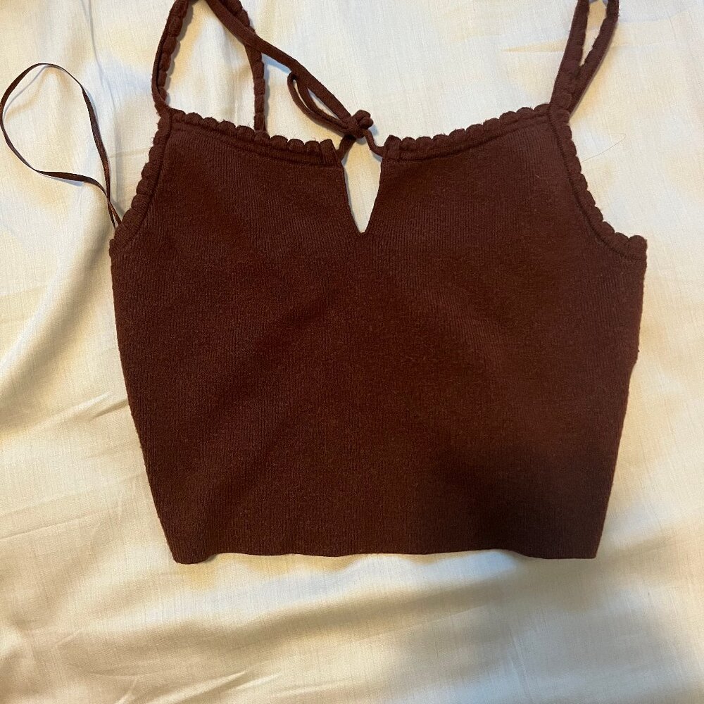 Brown crop top